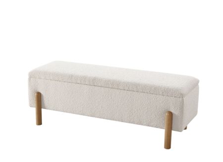 Voetenbank Pandora met opbergruimte 140x50cm bouclé