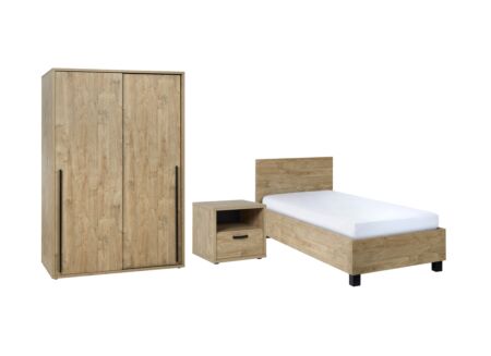 Kinderkamer Casper met bed 120x200cm - schuifdeurkast 150cm