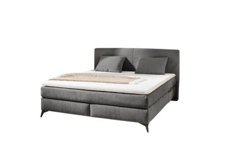 Boxspring Kira Normal 160x200 - stof - donkergrijss