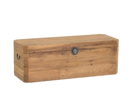 Opbergkoffer Opium 130x45x48cm - gerecycleerd den massief - naturel
