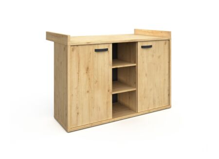 Commode incl luiertafel Lina 136x76x97cm - decor - artisanale eik