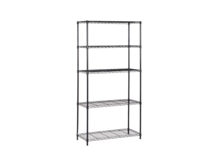 Opbergrek Quinn 90x40x182cm - metaal - zwart