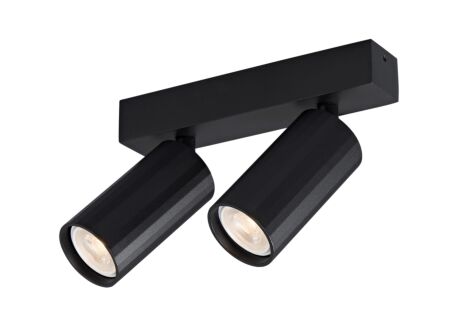 Opbouwspot 2xGU4 - aluminium - zwart