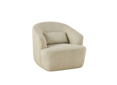 Draaifauteuil Dora 80x86x76cm linnen - beige