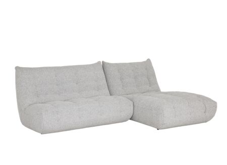 Hoeksalon Schiva 262x173cm - stof - lichtgrijs