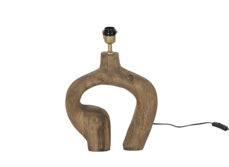 Lampenvoet E27 H30cm - hout - naturel