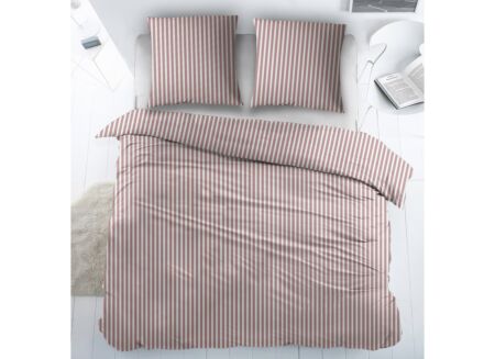 Dekbedovertrek Iris 240x220cm - flanel - roze