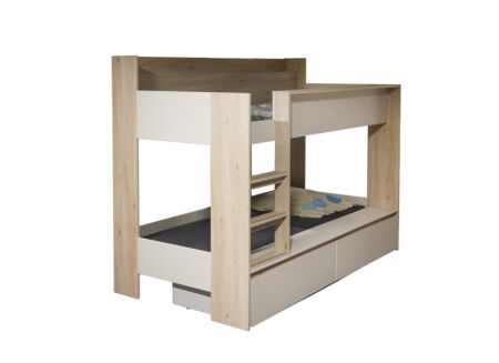 Stapelbed met bedlade Clarck 90x200cm - decor - helia eik & zand