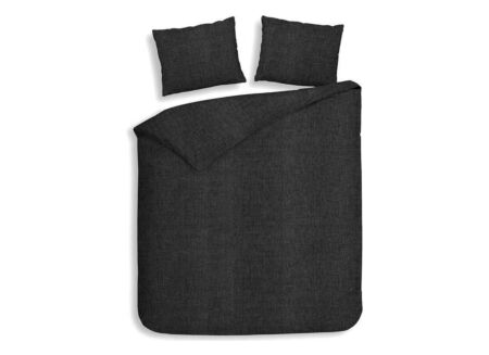 Dekbedovertrek Franela 240x220cm - flanel - antraciet