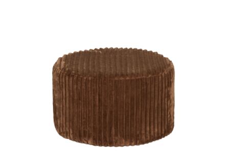 Poef Maiden Ø59cm - corduroy - roest