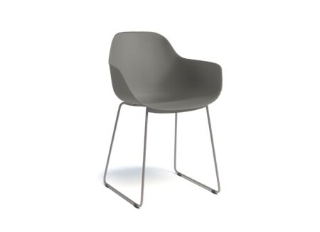 Kuipstoel Zora 56x54x82cm - polypropyleen - taupe
