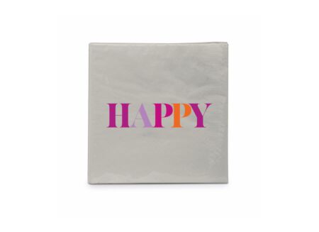 Serviette Happy 33x33cm - 20 stuks