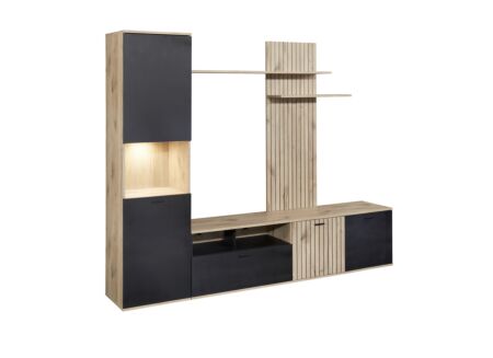 Tv-wandmeubel Silver 190cm - meubelplaat - naturel