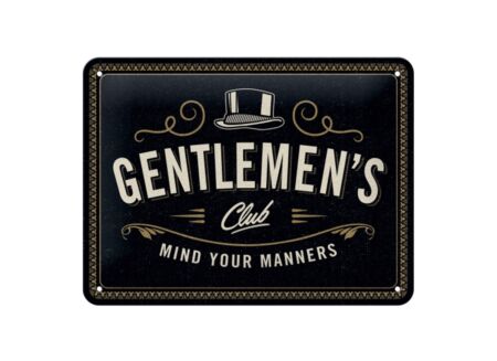 Plakkaat 15x20cm Gentlemen's Club
