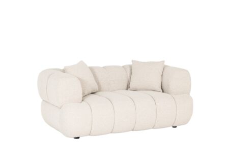 Canapé Yuna 2 places - tissu - off white Canapé Yuna 2 places - tissu - off white