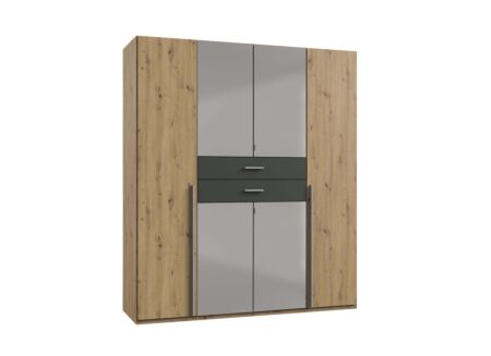 Kleerkast Denver 180cm - decor - artisanale eik/grafiet