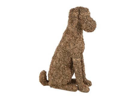 Beeldje Hond 35,5x19x49cm - polystone - goud