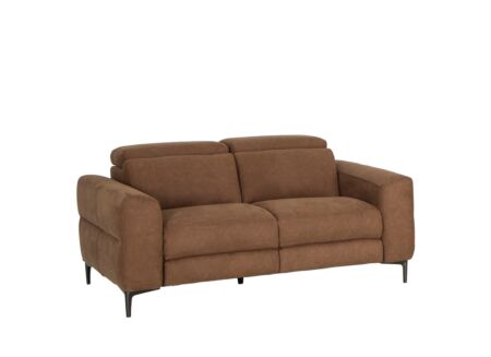 Zetel Blake 2-zit - stof - cognac met manueel verstelbare hoofdsteunen