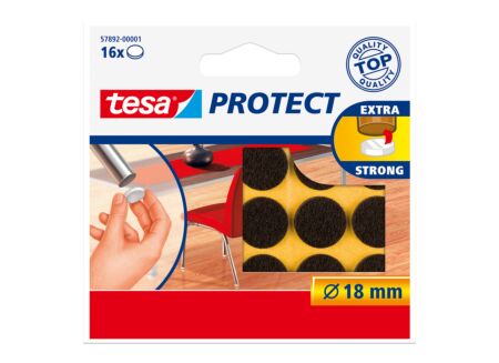 Beschermviltjes tesa Ø1,8cm bruin