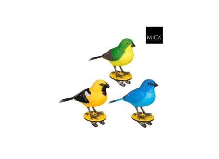 Beeldje Vogel H10,5cm - kunststof - multicolor