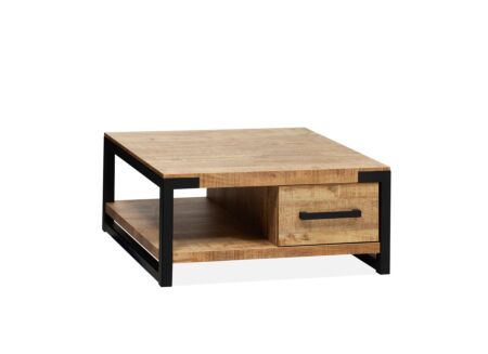Salontafel Galaxy 85x85cm - lamulux - mango met opbergruimte