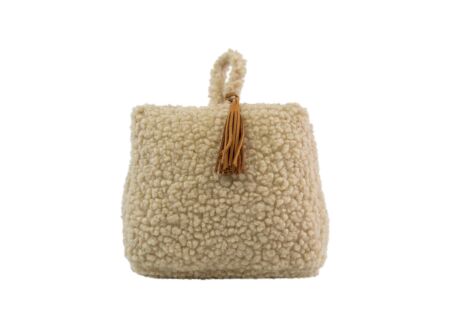 Deurstopper Teddy 18cm - polyester - beige
