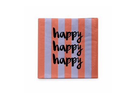 Serviette Happy 33x33cm - 20 stuks
