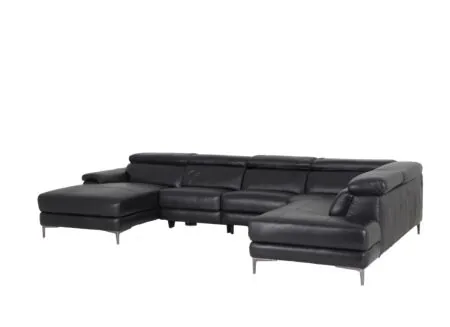 Canapé d'angle Cell cuir noir - Canapé d'angle Cell 370x232cm - cuir - noir