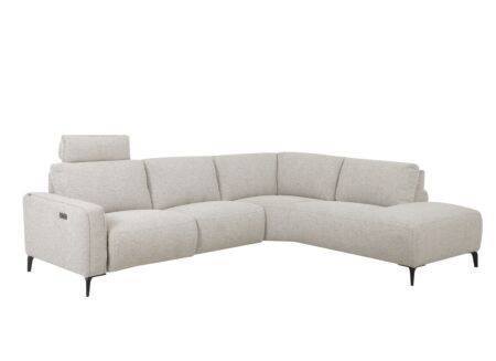 Hoeksalon Dante 274x226cm - stof - beige
