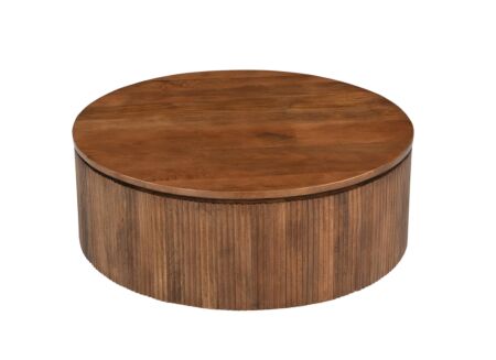 Salontafel Baskervilles Ø80cm - mango massief - bruin