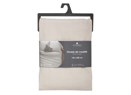 Dekbedovertrek 140x220cm - katoen - beige lin excl. kussenslopen