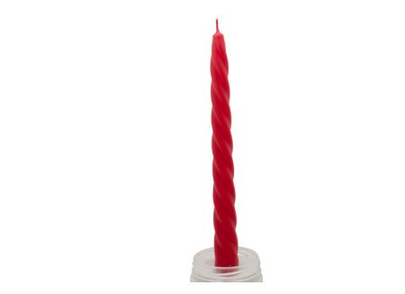 Kaars Gedraaid rood set van 4
