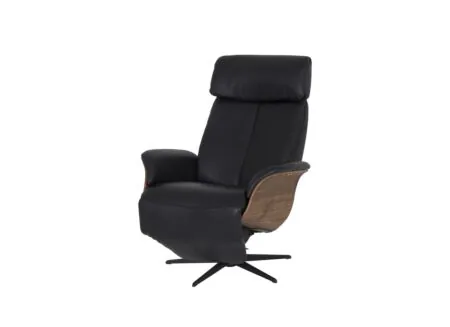 Relaxzetel Relax 7602 elektrisch leder zwart