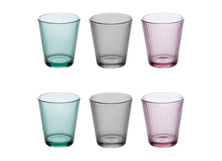 Glas Mal'eau 34cl - glas - multicolor set van 6
