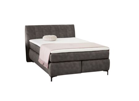 Boxspring Gitta 140x200cm stof donkergrijs