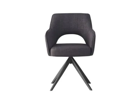 Chaise pivotante Mesa 55x48x84cm - tissu - anthracite