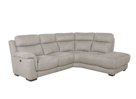 Hoeksalon Elton 250x215cm - stof - dove grey met relax & zachte zit