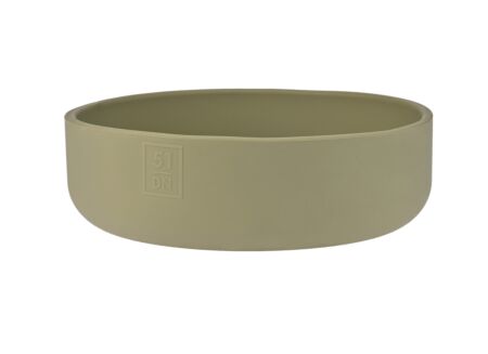 Voerbak Sili 1400ml - silicoon - kaki