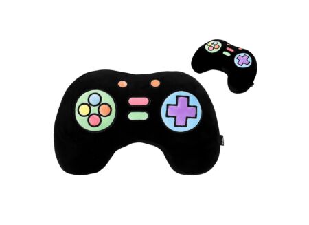 Kussen Let's Play 33x28cm - stof - zwart