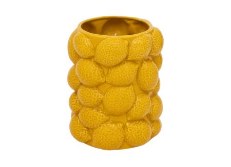 Vaas Yucatan Ø14x18cm - keramiek - geel