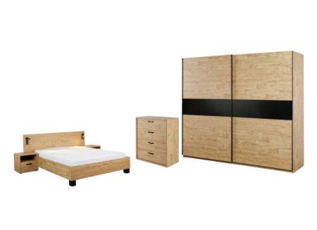Slaapkamer Clara met bed 160x200cm - kleerkast 250cm