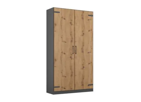 Garde-robe Butte 91cm - Garde-robe Butte 91cm - décor - chêne artisanal/gris