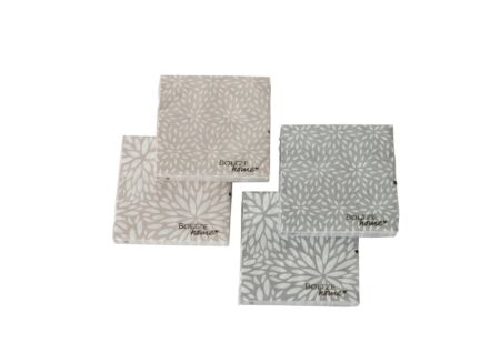 Serviette Salina 17x17cm beige grijs 20 stuks
