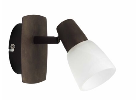 Wandlamp Milos oud koper wit 40W E14