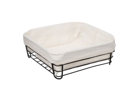 Broodmand Bistrot 26x26cm zwart ecru