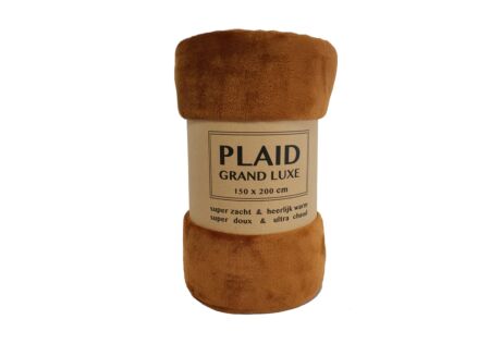 Plaid 130x160cm microvezel whiskey