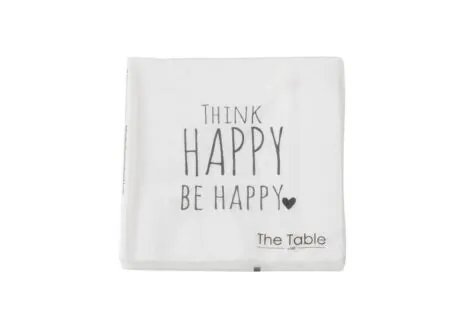 Aperçu - Serviette Homey 17x17cm noir blanc 20 pièces