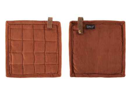 Pannenlap Velmar 20x20cm - katoen & polyester - cognac