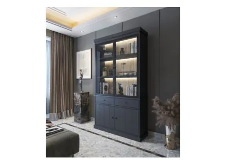 Vitrine Valencia 124cm - Vitrine Valencia 124cm - mélamine - chêne noir