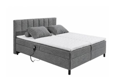 Bedbox Miralindo 160x200cm - stof - nordic grey elektrisch